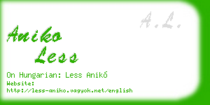 aniko less business card
